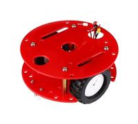 Luwecf Chasis de Automóvil Robot Inteligente, Motor de Reducción de Regalos de Codificación de Chasis de Bricolaje, Rojo