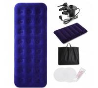 Luwecf Colchón Inflable Portátil Camping, Plástico, Exterior, Camping, Plegable, Almohada, Bolsa, Kit reparación con Pegamento, para Acampar, Uso, Cama Individual con Bomba eléctrica, 191 * 73 * 22cm