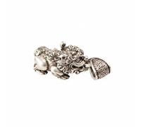 Luwecf Collar Colgante de Plata Colgante Mítica Tallada en con Superficie Integrado Adecuado para Uso Diario Regalos, Mini Pixiu - Plata Pura Con Hebilla De Semilla De Melón