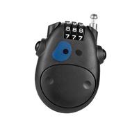 Luwecf de Bicicleta Combinación Cable de Acero Antirrobo Accesorio Portátil Diseño Retráctil Adecuado para Viajes Ciclismo Mochila, Negro