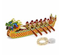 Luwecf Dragón con Luz LED Papel, Maquetas para Construir Adultos y Kit Manualidas, con Iluminación, Barco dragón de Papel Grande Flotante con Luces LED