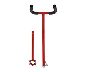 Luwecf Empuñadura Universal para Manillar Extensible Barra de Empuje Soporte de Brazo Ajustable Barra Accesoria Fácil de Instalar Fabricada en Hierro con Esp, Rojo
