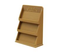 Luwecf Estantería de Casa de Muñecas Simulada para Mini Libros con Material de PP Fácil de Mantener Apropiada para Colecciones Artesanías DIY Y Fotografía Mi, Marrón Oscuro