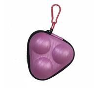 Luwecf Estuche Pong Porta Pelotas Funda Organizador Carcasa Rigida PU Textura Mosquetón Acceso Rápido Protege de Impacto Humedad Funciona como Porta Pelotas, Rosa