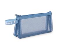 Luwecf Estuche Transparente 3 Compartimentos, Compartimento Central, Estuche Estudiante, Presentaciones Orales, para oficinistas, Color to 4, Color to 4, Capacidad para 50 bolígrafos