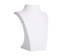 Luwecf Expositor de Joyería Soporte para Collar Organizador de Bustos de Maniquí en Resina Presentación Realista Diseño Elegante Adecuado para Dormitorio Tie, White 14x10.5x19.5cm, Individual