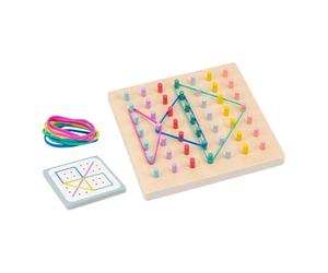 Luwecf Geoplano de Madera con Tarjetas de Patrones, Juguete Creativo para Hacer Tú Mismo, Recuerdo de Fiesta.