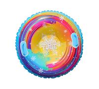 Luwecf Inflable Tubo de Nieve con Asas de Goma Resistente Estructura de PVC Diseño de Boquilla Oculta Y Fácil Almacenamiento Adecuado para Actividades, Amarillo