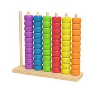 Luwecf Juego de Bloques Apilables de Madera para El Aprendizaje Temprano del Reconocimiento de Colores Y Las Matemáticas.