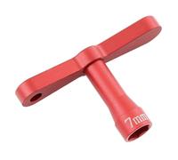Luwecf Llave de Tuerca para Contratuercas M4 Herramienta RC Y Desmontador de Ruedas con Manga Hexagonal de 7mm Y Mango Eficiente Adecuado para Aficionados de, Rojo