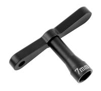 Luwecf Llave de Tuerca para Contratuercas M4 Herramienta RC Y Desmontador de Ruedas con Manga Hexagonal de 7mm Y Mango Eficiente Adecuado para Aficionados de, Negro