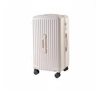 Luwecf Maleta con Ruedas Maleta Trolley Equipaje de Viaje Carcasa Rígida Ruedas Giratorias Silenciosas y Cierre con Soporte para Teléfono y Portavasos, Blanco, 28 Pulg