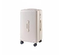 Luwecf Maleta con Ruedas Maleta Trolley Equipaje de Viaje Carcasa Rígida Ruedas Giratorias Silenciosas y Cierre con Soporte para Teléfono y Portavasos, Blanco, 24 Pulg