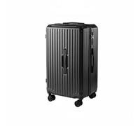 Luwecf Maleta con Ruedas Maleta Trolley Equipaje de Viaje Carcasa Rígida Ruedas Giratorias Silenciosas y Cierre con Soporte para Teléfono y Portavasos, Negro, 24 Pulgadas