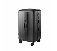 Luwecf Maleta con Ruedas Maleta Trolley Equipaje de Viaje Carcasa Rígida Ruedas Giratorias Silenciosas y Cierre con Soporte para Teléfono y Portavasos, Negro, 22 Pulgadas