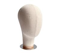 Luwecf Mannequin Cabeza Modelo para Pelucas Soporte de Base Estable de Tela Y Metal Multifuncional Adecuado para Salones Hogares Fotografía, Fondo Argenta