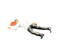 Luwecf Mini Bombero Figura en Miniatura Escala 1 64 Accesorio de Modelo de Prop para Diorama Detalles Pintados a Mano Material PP Adecuado, Masculino