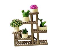Luwecf Miniatura Soporte para Flores Juego de Estantería para Plantas Ornamentos de Micro Paisaje de Resina Adecuado para Amantes de Las Plantas Oficina, Style a
