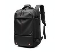 Luwecf Mochila de Viaje de Compresión Mochila Maleta Bolso Equipaje con de Vacío de un Botón Expansión 56-75L y Separación Seco-húmedo Apta para Trabajo, Negro, Negro, 19 Pulgadas