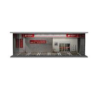 Luwecf Modelo Carro Vitrina Expositor con Iluminación para Escala 1/64 Estuche Coleccionable de Acrílico Cubierta a Prueba de Polvo Y Estacionamiento Simulac, Tienda de Alquiler de Coches