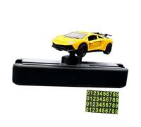 Luwecf Modelo de Coche a Escala 1/64, Elementos Decorativos para El Interior del Vehículo, Adorno para El Salpicadero, Amarillo