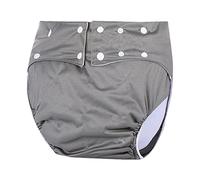 Luwecf Pañal para Adultos Reutilizable Protector Antiescapes de Tela Impermeable con Bolsillo Interior Adecuado para Ancianos Y con Discapacidad, Gris, Individual