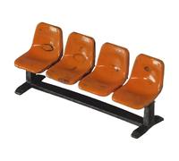 Luwecf Parque Bancas Modelo Banco Miniatura Mueble Exterior Ornamento de Resina Realista Adecuado para Escenarios de Casas de Muñecas Paisajes Urbanos, 4 Asientos