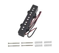Luwecf Pastilla para Bajo Eléctrico con Bobina Simple Preamplificador Y Accesorios Resistentes Tecnología Alnico V Instalación Sencilla Adecuada para Músicos, Negro, Puente