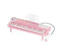 Luwecf Piano Teclado Electrónico Infantil Juguete Musical Multifunción con Micrófono Educativo Portátil para Desarrollo de Habilidades y Comunicación, Rosa