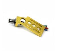 Luwecf Portacápsulas de Tocadiscos Headshell Portacápsulas Portaagujas Brazo Fonocaptor con Ajuste Fácil y Conexión Fiable para Canales Estéreo Adecuado para, Dorado
