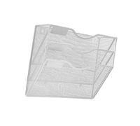 Luwecf Portadocumentos de Metal Organizador de Archivos Estante de Pared para Revistas Clasificador de Papeles con Diseño Resistente Y Almacenamiento, Plata