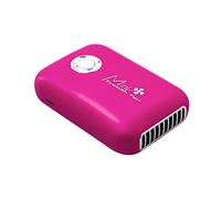 Luwecf Secador de Pestañas Ventilador Portátil USB Recargable con Plástico Y Soporte Ajustable Adecuado para Maquillaje Secado de Uñas Hogar Salón, Rojo