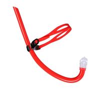 Luwecf Snorkel Tubo de Buceo Seco para Niños Boca Suave en Silicona y Tubería de PVC Fácil de Usar Adecuado para Nadar Bucear Esnórquel Acuática, Rojo