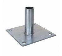 Luwecf Soporte Base para Andamio Placa de Montaje con Cuatro Agujeros Acero Robusto Conexión de Tubo Estructural Adecuado para Instalación Profesional 150x150x5mm 10cm