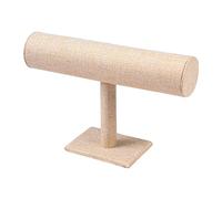 Luwecf Soporte para Pulsera Organizador de Joyas de Exhibición de Brazaletes con Diseño en T Barra Material de Madera y Terciopelo Rayaduras