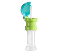 Luwecf Tapón para Botellas de Agua Infantil con Pajita Cubierta Giratoria Tapa Antiderrames y Caja de Almacenamiento Fabricado en PP y Silicona Adecuado, Verde Azul