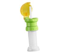 Luwecf Tapón para Botellas de Agua Infantil con Pajita Cubierta Giratoria Tapa Antiderrames y Caja de Almacenamiento Fabricado en PP y Silicona Adecuado, Verde Amarillo