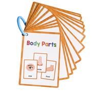 Luwecf Tarjetas Didácticas de Partes del Cuerpo Juguetes Educativos Tempranos Niños Pequeños