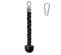 Luwint Tricep, cable de fijación extremo universal para entrenamiento en barra de dominadas en forma de V, Medium, Black,single grip