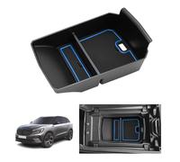 LUWU Compatible con Renault Austral/Espace VI/Rafale 2023 2024 2025 Caja de Almacenamiento para Consola Central, Organizador de Reposabrazos con Tapete Antideslizante Accesorios Austral (Azul)