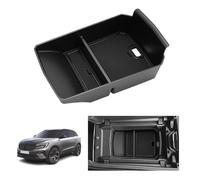 LUWU Compatible con Renault Austral/Espace VI/Rafale 2023 2024 2025 Caja de Almacenamiento para Consola Central, Organizador de Reposabrazos con Tapete Antideslizante Accesorios Austral (Negro)