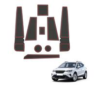 LUWU Compatible con Seat Arona/Seat Ibiza 6F KJ1 Facelift 2017-2023 2024 Alfombrillas antideslizantes Seat Ibiza 6F Consola Central Alfombrilla Antideslizante Soporte para Bebidas Alfombrilla Ranura