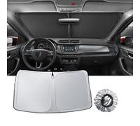 LUWU Compatible con Skoda Fabia 4 IV 2024 2025 2026 Protector solar para coche, plegable, parabrisas delantero, parasol interior, protección UV, protección contra el calor, accesorio para Fabia MK4