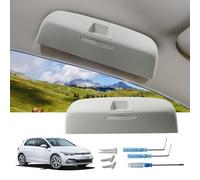 LUWU Soporte para gafas de sol coche para VW Golf 8 ID.3 ID.4 Passat b9 / Cuprα Born/Skodα Enyaq iV/Octavia 4 / A-UDI Q4 e-tron 2020-2024 2025, Golf 8 GTI GTE GTD MK8 Interior Caja de Gafas Accesorios