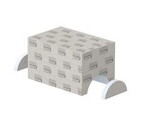 LUX ELEMENTS Banco de ducha listo para azulejos, 75 x 50 x 45 cm, banco de espuma rígida recta para la ducha, forma de banco prefabricada para montaje delante de la pared o en nicho