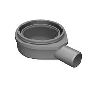 LUX ELEMENTS TUB-LINE BA-W 22 I - Olla de desagüe horizontal de plástico ABS para suelos de ducha con drenaje de líneas, conector DN 50