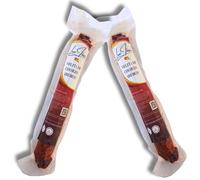 LUX IBÉRICO | Chorizo Ibérico de Vela | Pieza de 250g | Embutidos Ibéricos de Extremadura | Formato vela o fuet | Chorizo Gourmet | Envasado al Vacío (Pack 2, CHORIZO IBÉRICO)