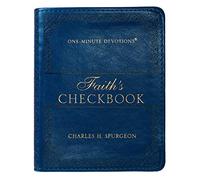 Lux-Leather Blue - Faith's Checkbook - One Minute Devotions