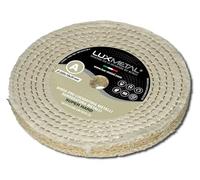 Lux Metal Disco de Pulido Super Hard de 200 mm, Discos de Sisal en Algodón para Pulir a Espejo Metales, Acero Inoxidable aluminio, Rueda Pulidora, Pulidora de Muela, Elimina Arañazos, Latón, Cobre.