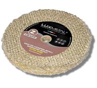 Lux Metal - Disco de Pulido Ultra Duro 200 mm Discos Sisal Puro Pulido de Espejo Metales Acero Inoxidable Desbaste Aluminio Rueda de Pulido Pulidora Muela Elimina Arañazos Latón Cobre Bronce